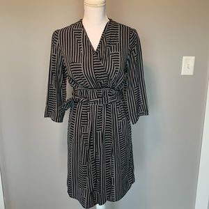 Topshop MATERNITY Black and White Striped Midi Dress